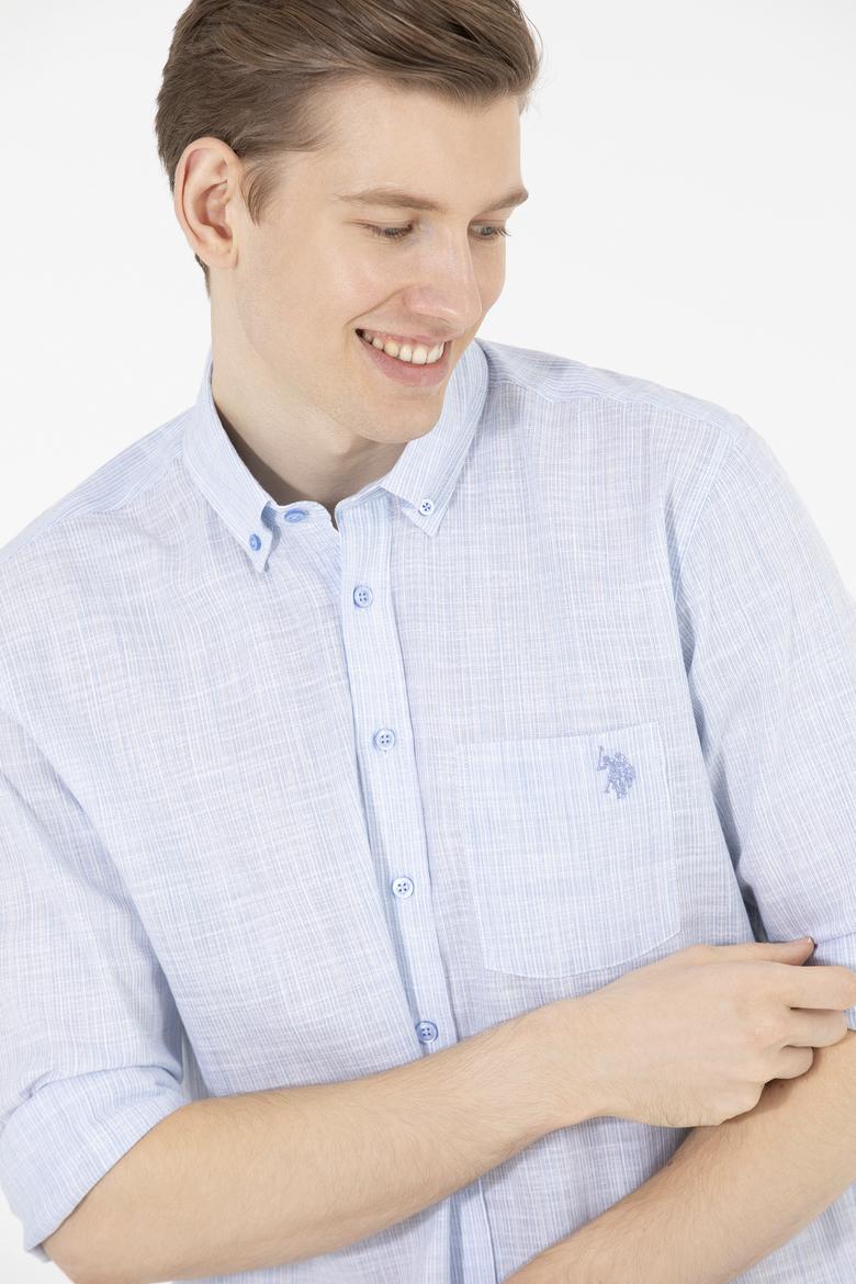 Erkek Mavi Uzun Kollu Gömlek - 50263702024