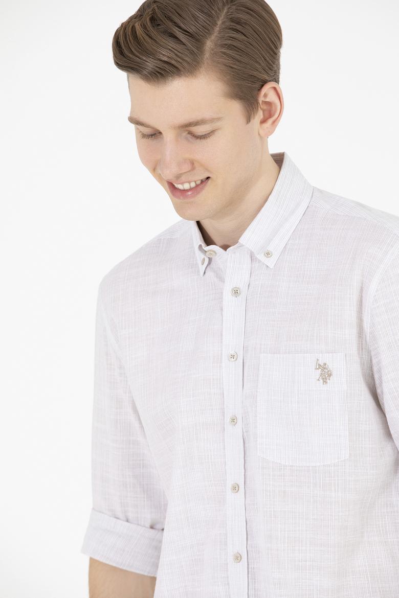 Erkek Taş Uzun Kollu Gömlek - 50263702033