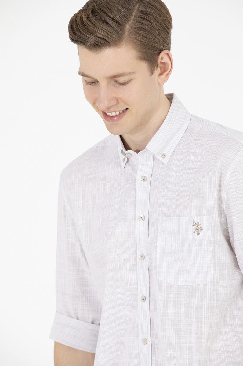 Erkek Taş Uzun Kollu Gömlek