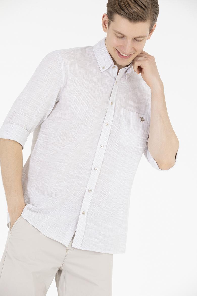 Erkek Taş Uzun Kollu Gömlek - 50263702033