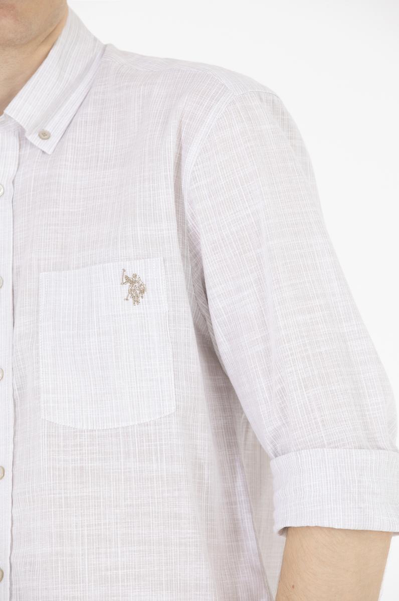 Erkek Taş Uzun Kollu Gömlek