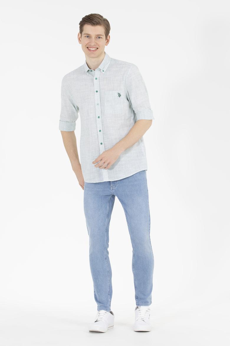 Erkek Yeşil Uzun Kollu Gömlek - 50263702042