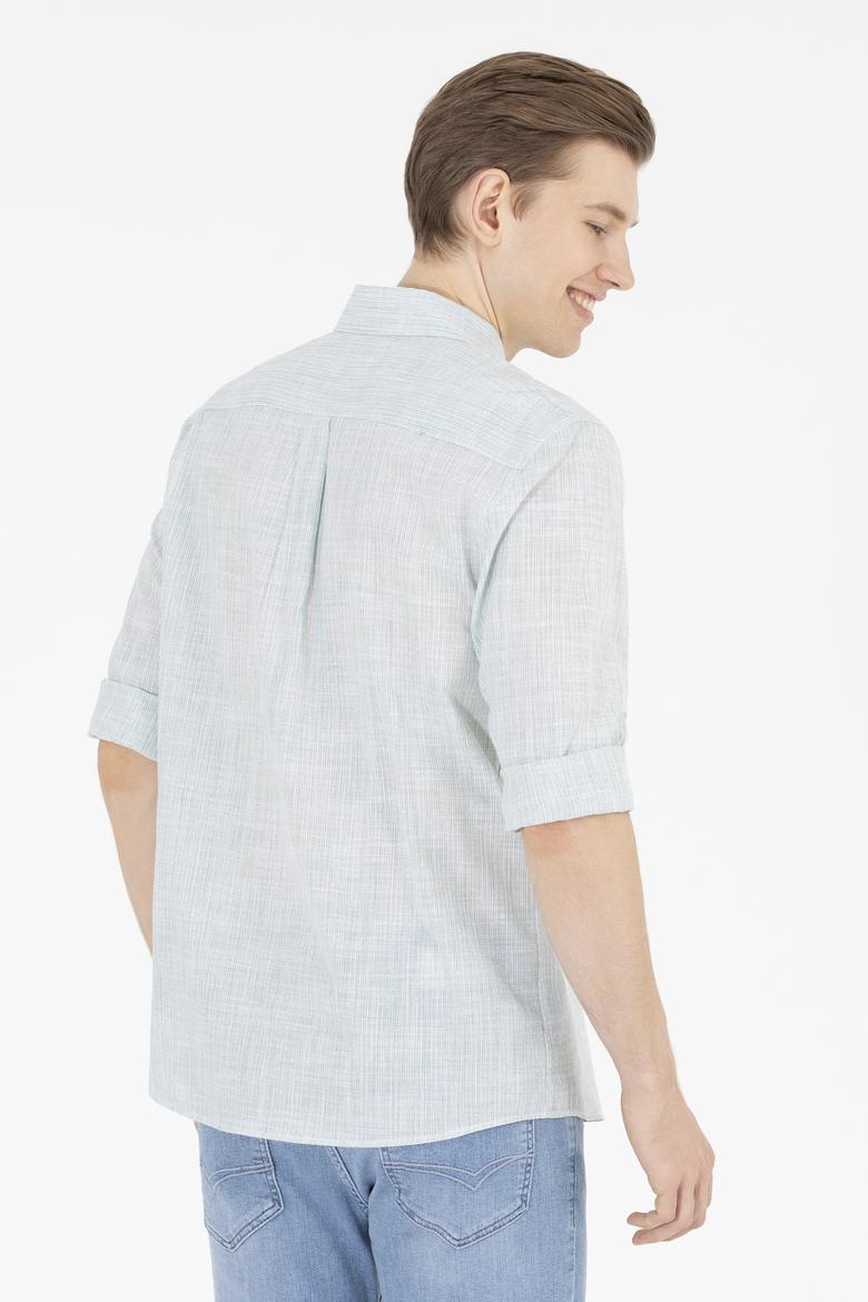 Erkek Yeşil Uzun Kollu Gömlek - 50263702042