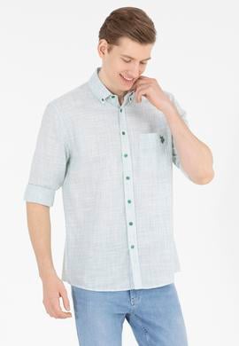 Erkek Yeşil Uzun Kollu Gömlek - 50263702042