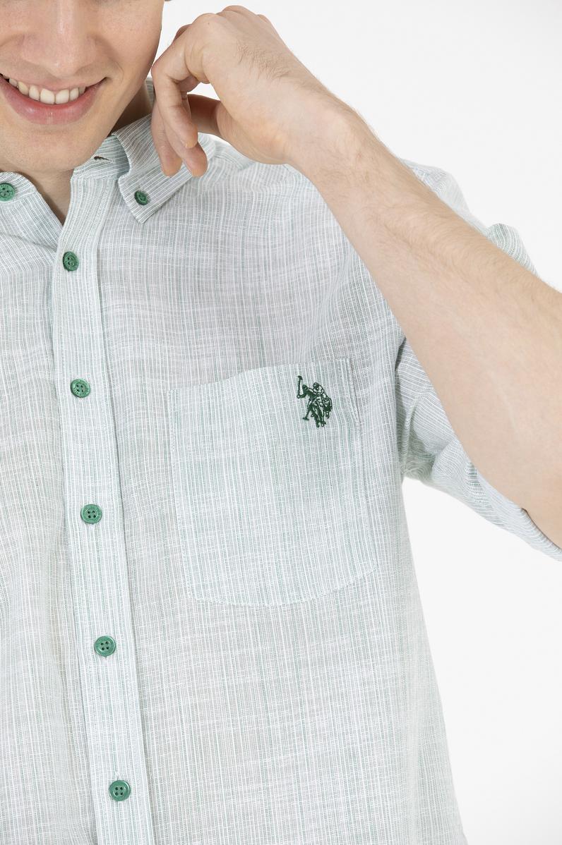 Erkek Yeşil Uzun Kollu Gömlek