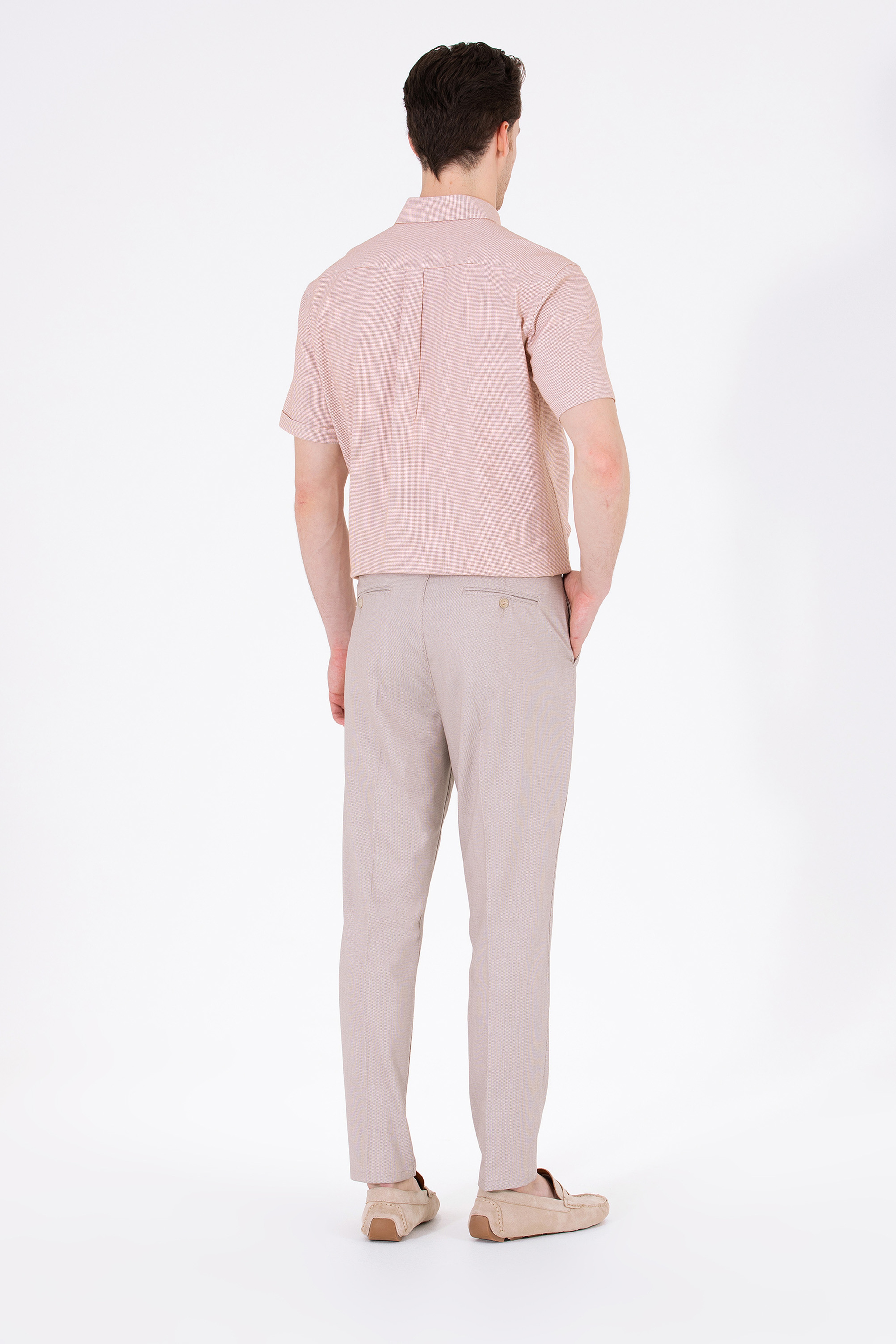Erkek Carrot Fit Camel Kanvas Pantolon - Image 4