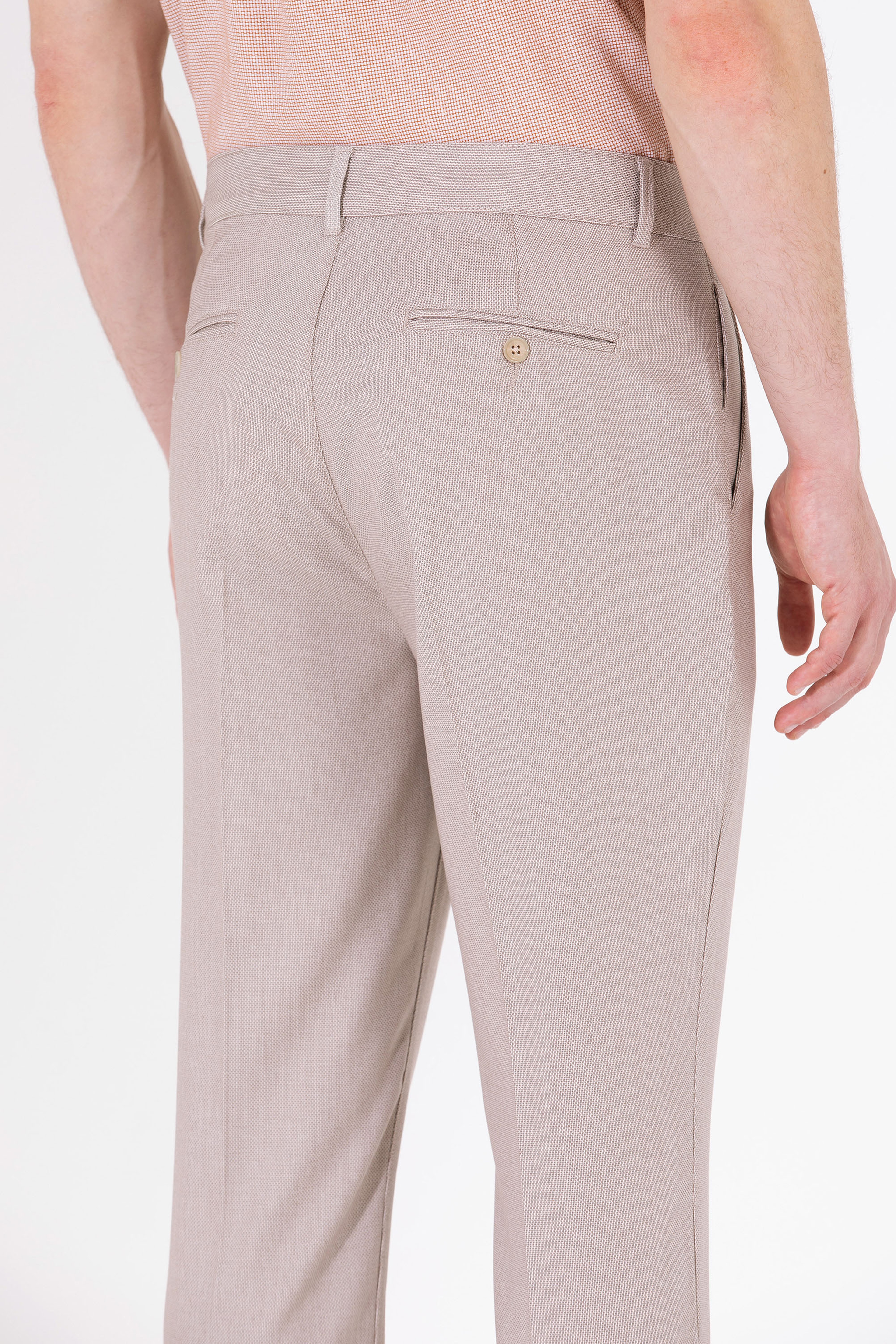 Erkek Carrot Fit Camel Kanvas Pantolon - Image 7