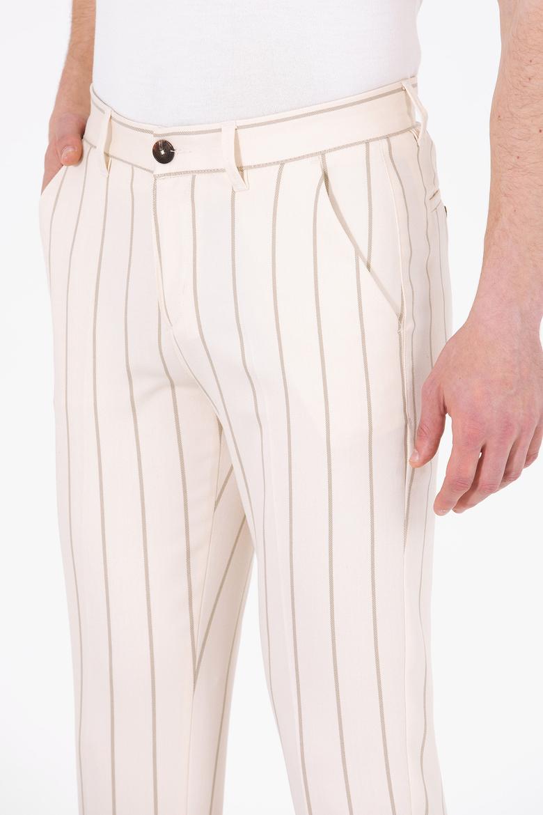 Erkek Slim Fit Camel Kanvas Pantolon - 50264283020