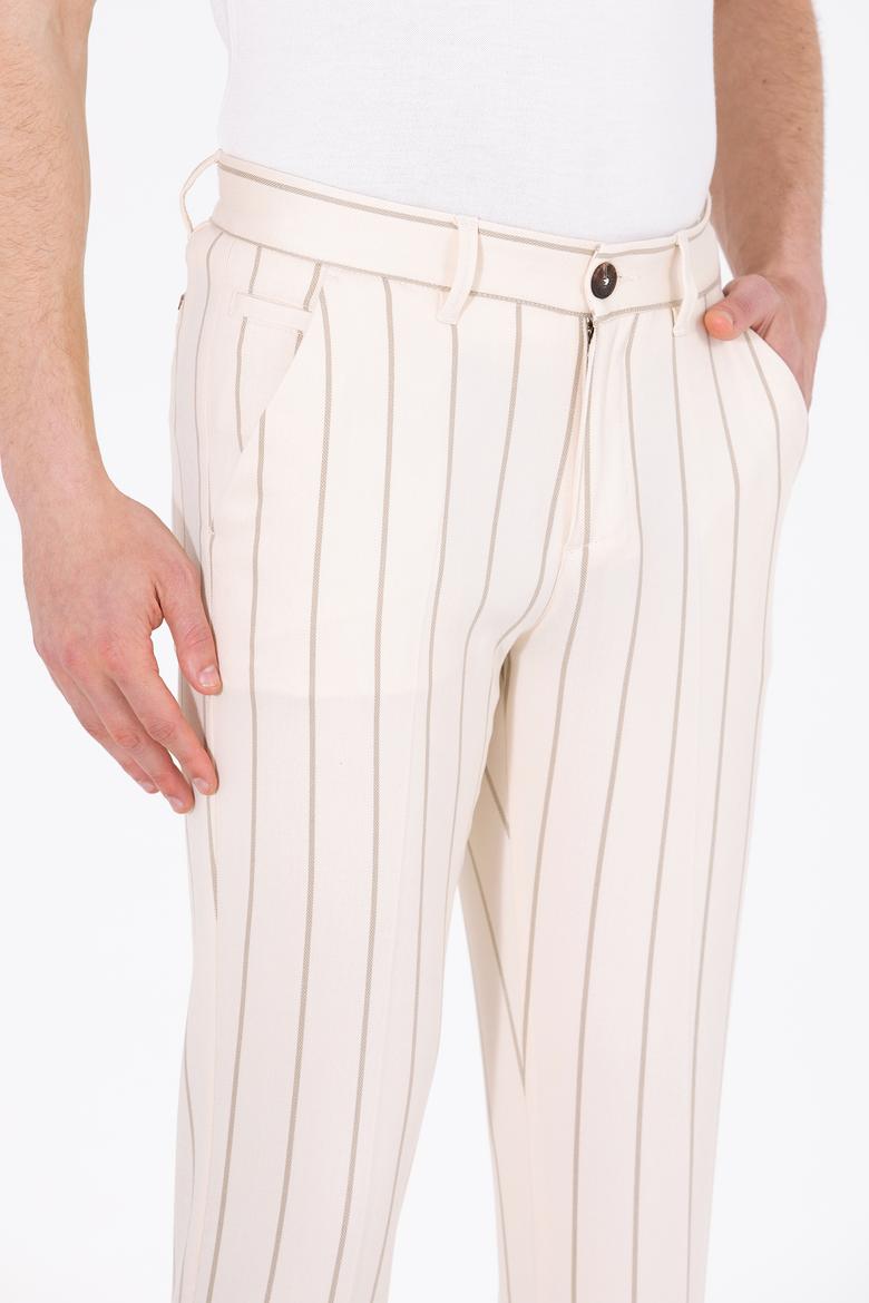 Erkek Slim Fit Camel Kanvas Pantolon - 50264283020