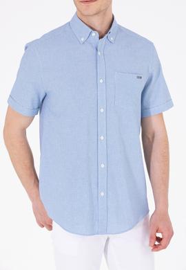 Erkek Saks Kısa Kollu Gömlek - 50265491035