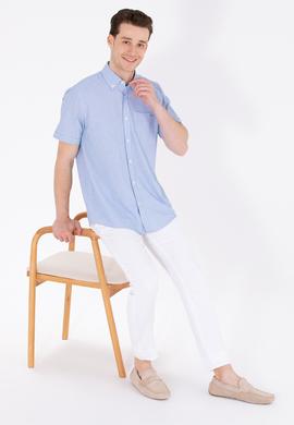 Erkek Saks Kısa Kollu Gömlek - 50265491035