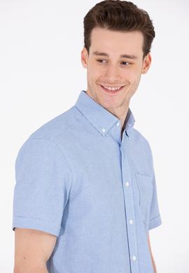 Erkek Saks Kısa Kollu Gömlek - 50265491035