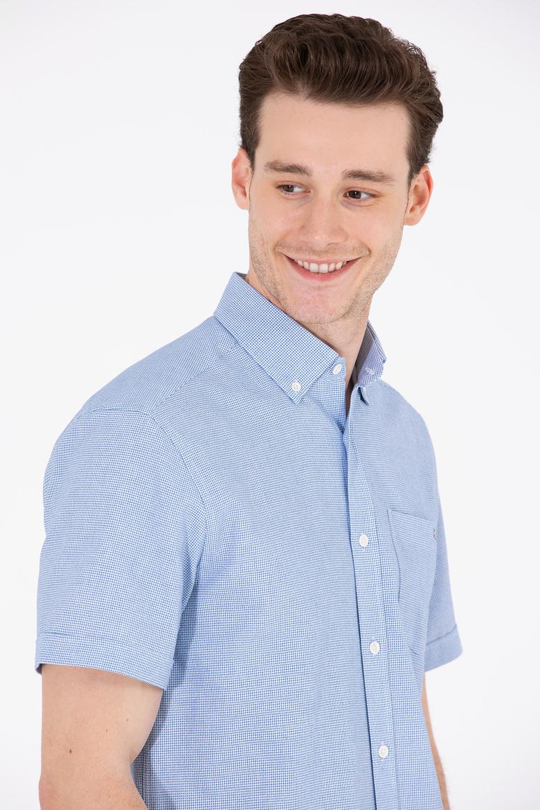 Erkek Saks Kısa Kollu Gömlek - 50265491035