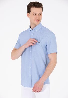 Erkek Saks Kısa Kollu Gömlek - 50265491035