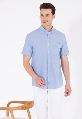 Erkek Saks Kısa Kollu Gömlek - 50265491035