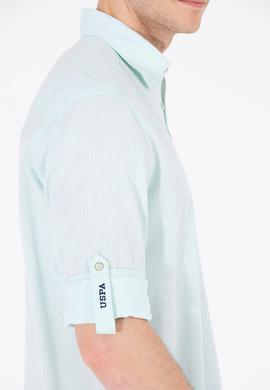 Erkek Su Yeşili Uzun Kollu Basic Gömlek - 50262880105