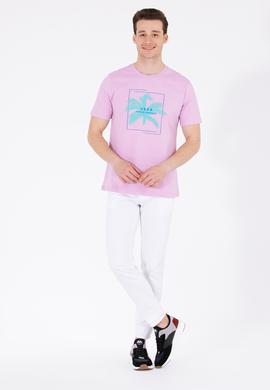 Erkek Manolya Bisiklet Yaka Tişört - 50263390024