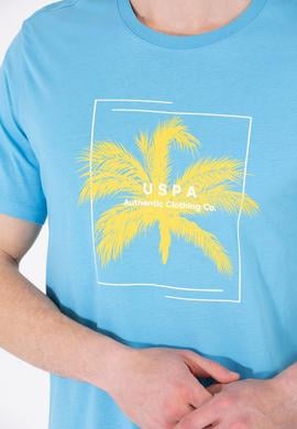 Erkek Turkuaz Bisiklet Yaka Tişört - 50263390036