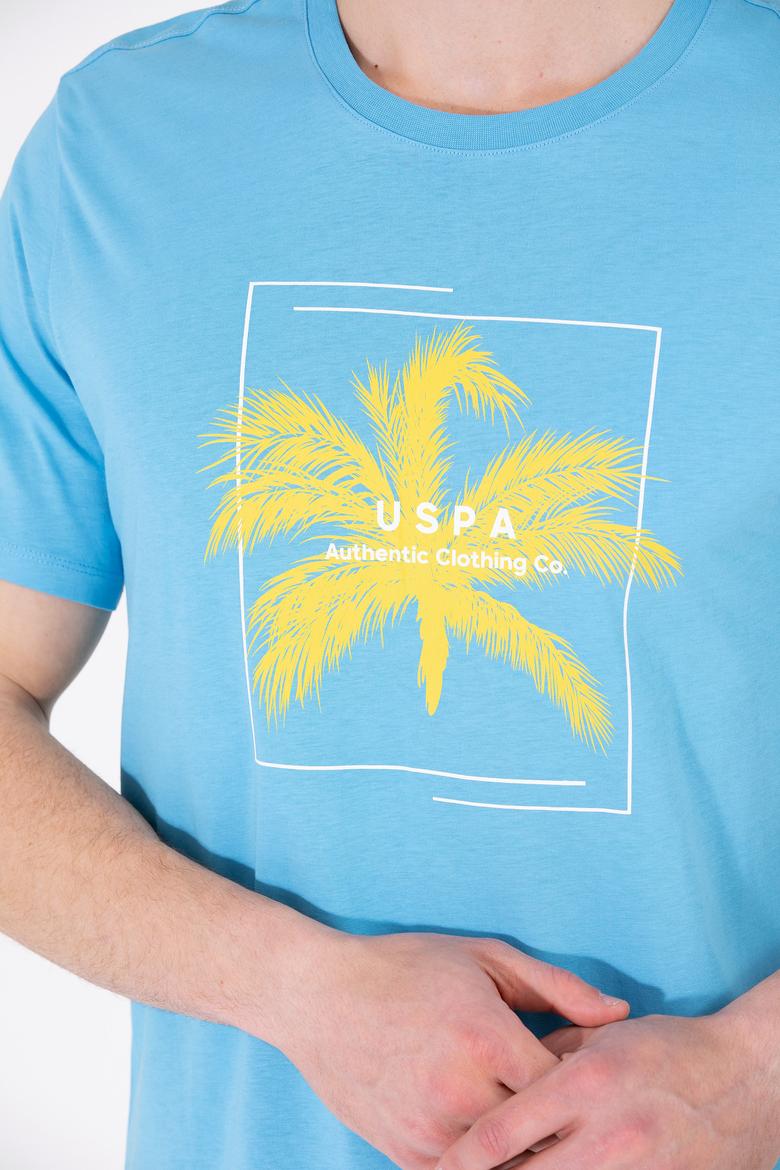 Erkek Turkuaz Bisiklet Yaka Tişört - 50263390036