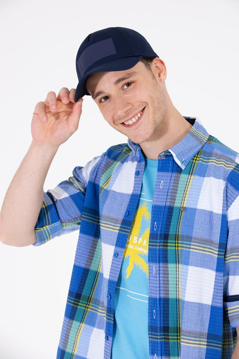 Erkek Ekoseli Saks Gömlek - 50264095014