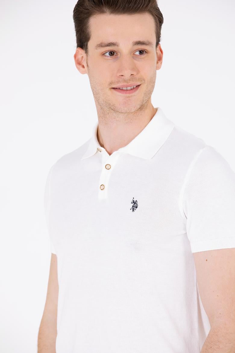 Erkek Ekru Polo Yaka Triko Kazak - 50264628005