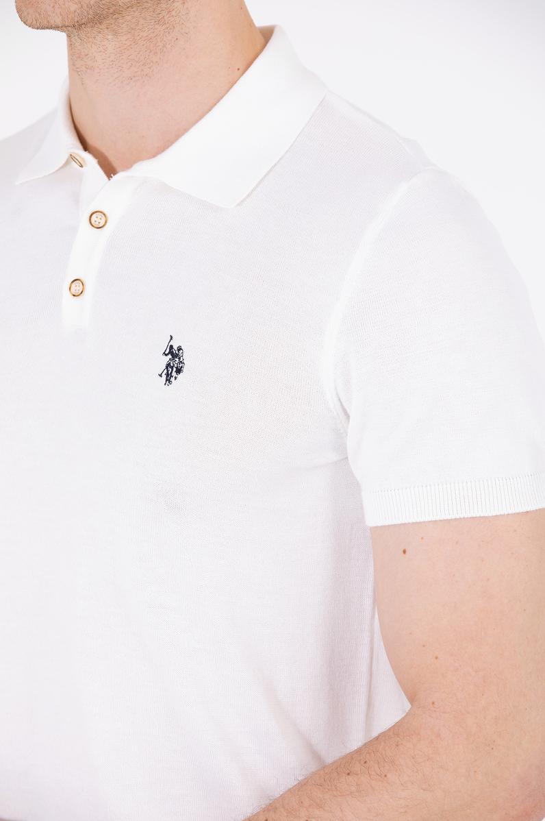 Erkek Ekru Polo Yaka Triko Kazak