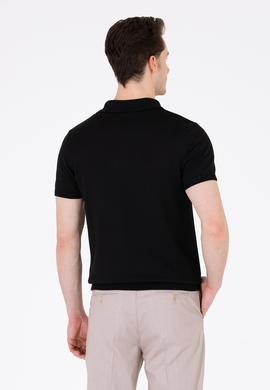 Erkek Siyah Polo Yaka Triko Kazak - 50264628014