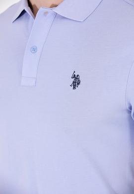 Erkek Mavi Basic Polo Yaka Tişört - 50262933455