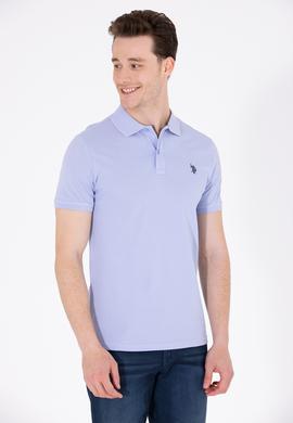 Erkek Mavi Basic Polo Yaka Tişört - 50262933455
