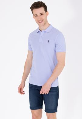 Erkek Mavi Basic Polo Yaka Tişört - 50262933455