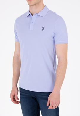Erkek Mavi Basic Polo Yaka Tişört - 50262933455