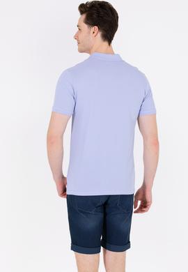 Erkek Mavi Basic Polo Yaka Tişört - 50262933455