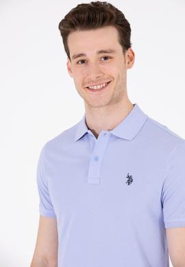 Erkek Mavi Basic Polo Yaka Tişört - 50262933455