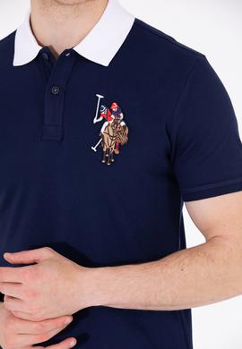 Erkek Lacivert Polo Yaka Basic T-Shirt - 50263005016