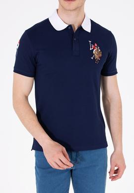 Erkek Lacivert Polo Yaka Basic T-Shirt - 50263005016