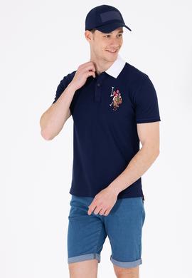 Erkek Lacivert Polo Yaka Basic T-Shirt - 50263005016