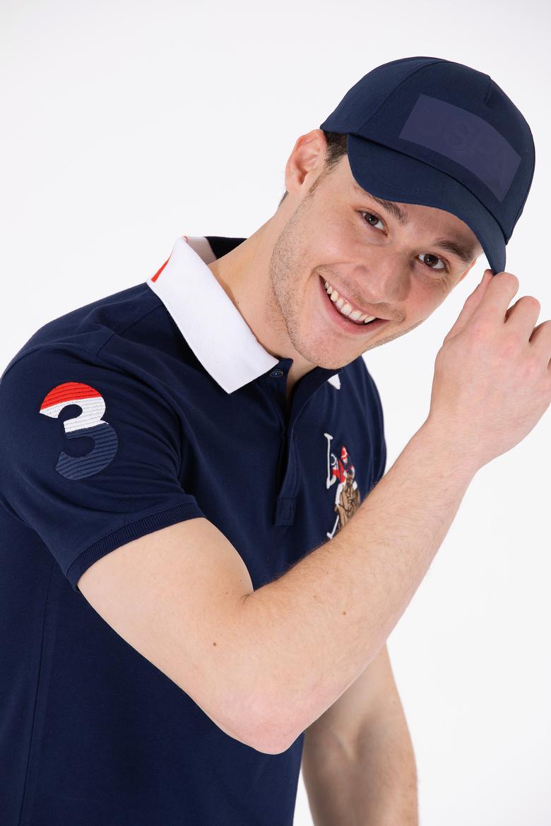 Erkek Lacivert Polo Yaka Basic T-Shirt - 50263005016