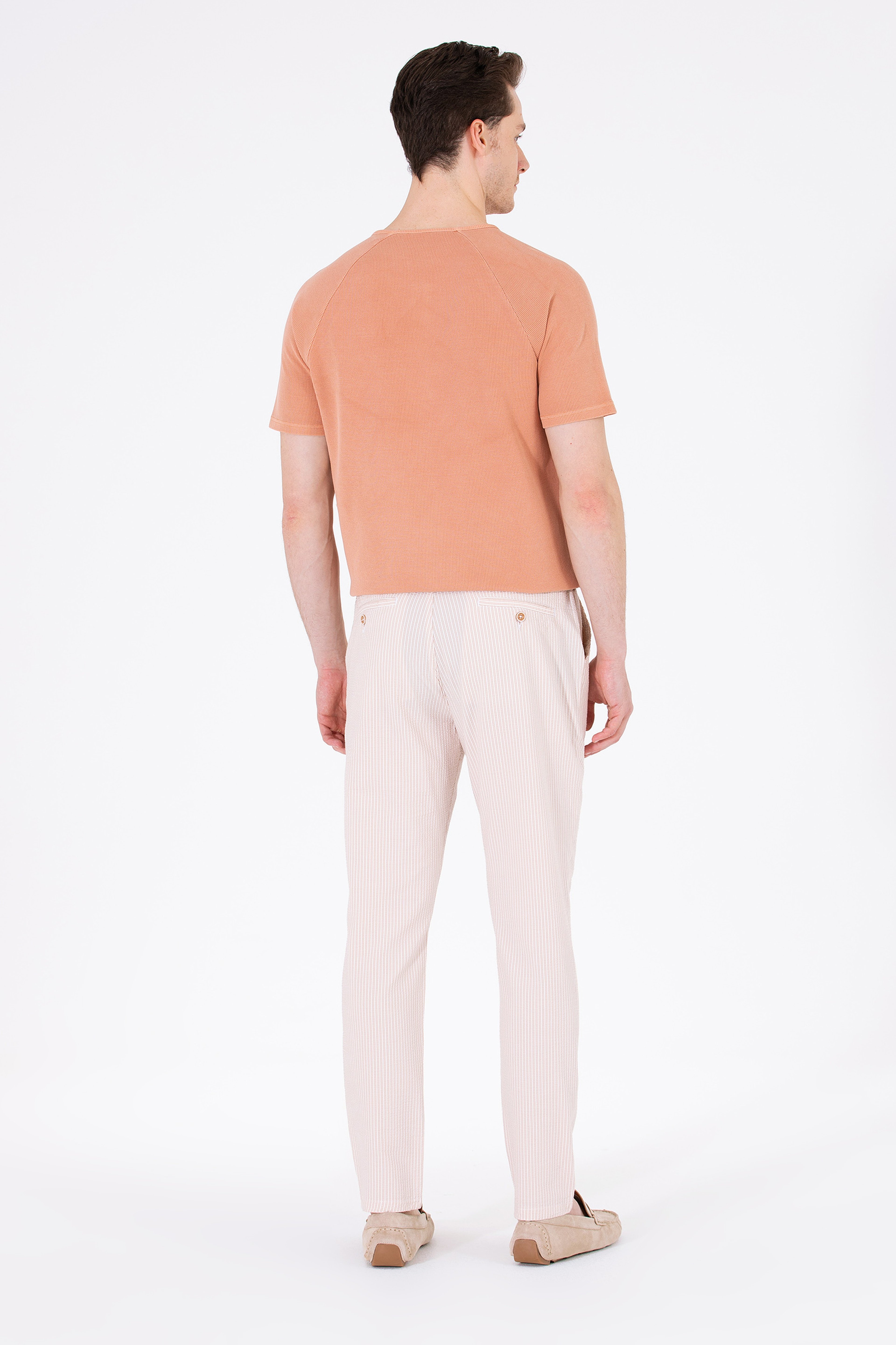 Erkek Carrot Fit Camel Kanvas Pantolon - Image 4