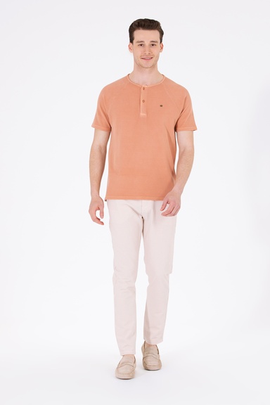 Erkek Carrot Fit Camel Kanvas Pantolon