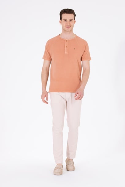 Erkek Carrot Fit Camel Kanvas Pantolon