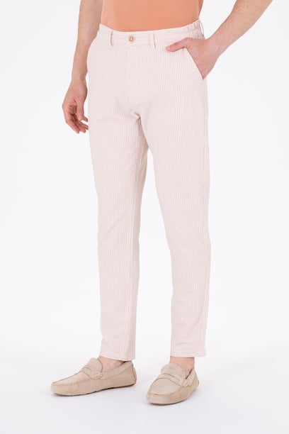 Erkek Carrot Fit Camel Kanvas Pantolon