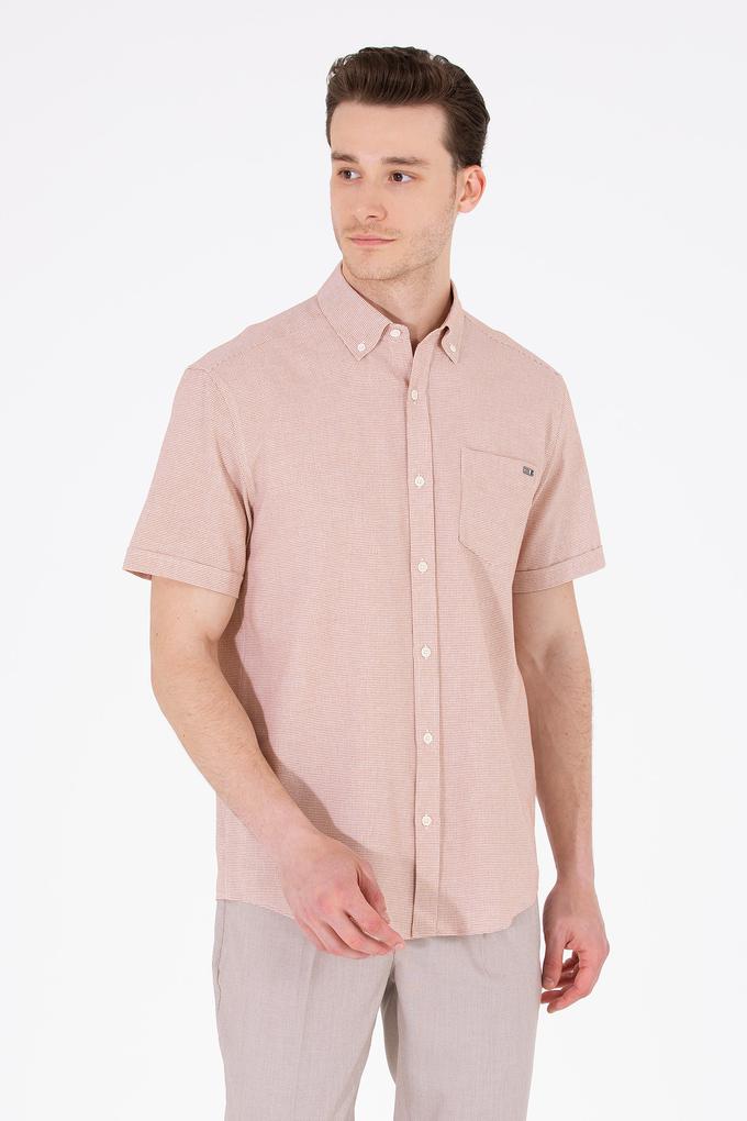 Erkek Kiremit Kısa Kollu Gömlek