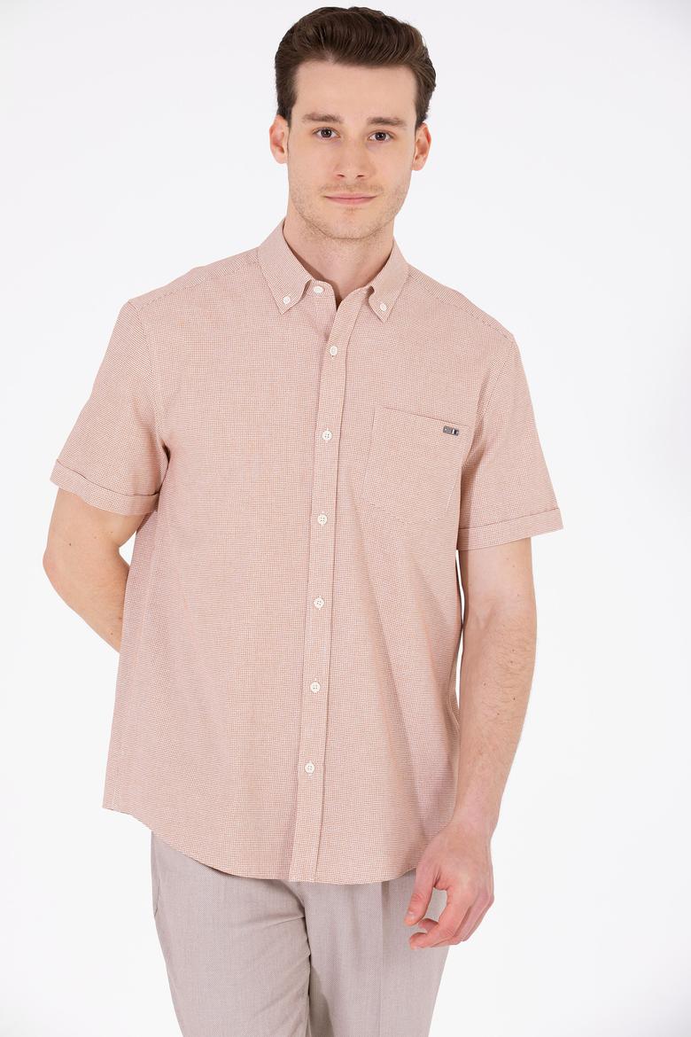 Erkek Kiremit Kısa Kollu Gömlek - 50265491006