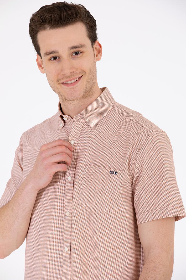 Erkek Kiremit Kısa Kollu Gömlek - 50265491006