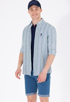 Erkek Yeşil Uzun Kollu Gömlek - 50263698023