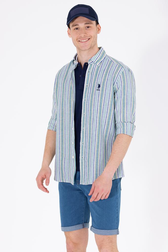 Erkek Yeşil Uzun Kollu Gömlek