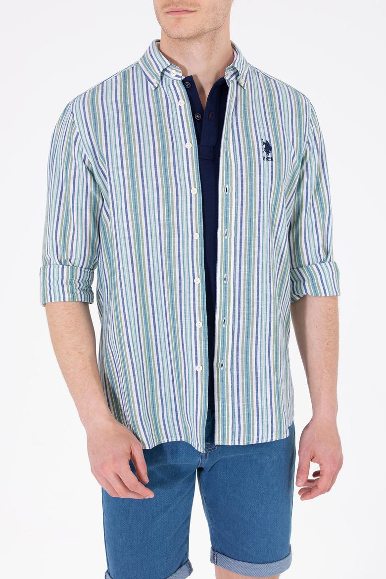 Erkek Yeşil Uzun Kollu Gömlek - 50263698023