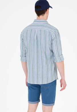 Erkek Yeşil Uzun Kollu Gömlek - 50263698023