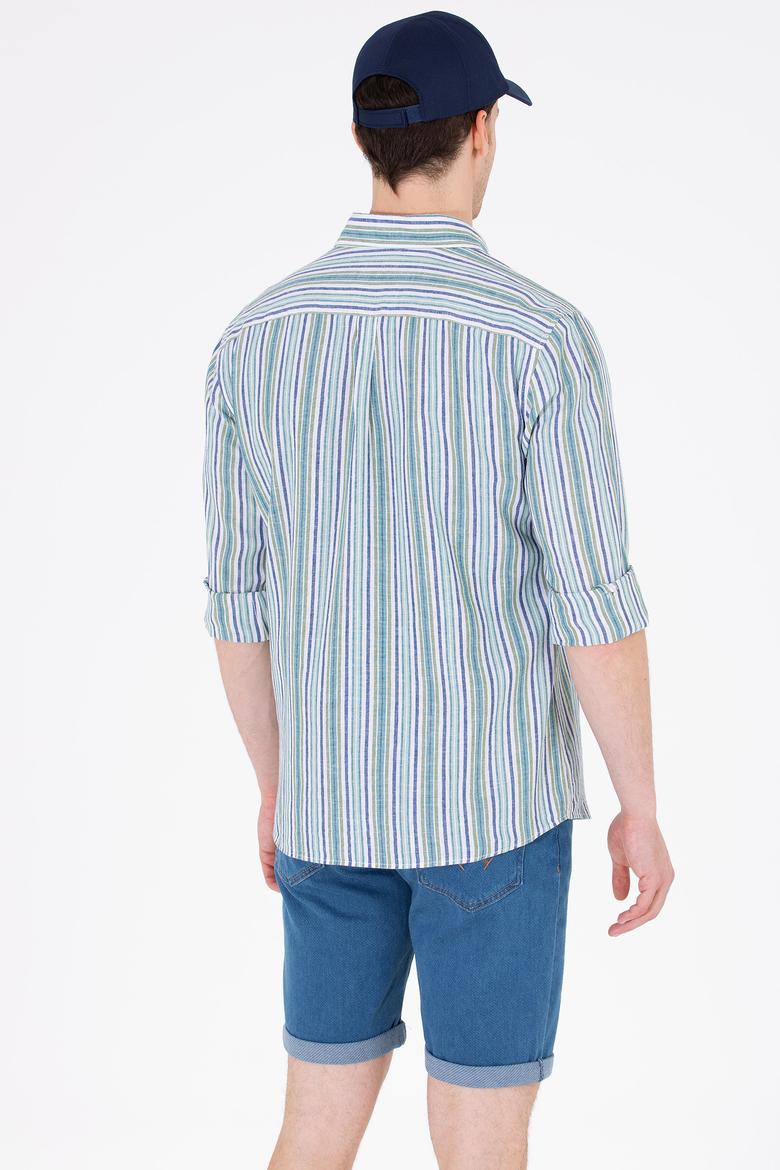 Erkek Yeşil Uzun Kollu Gömlek - 50263698023