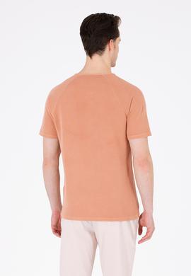 Erkek Pudra Bisiklet Yaka Tişört - 50263495057